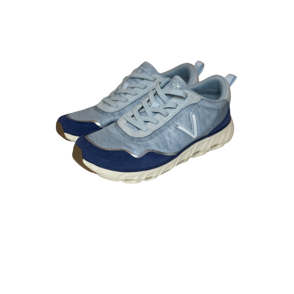 Vionic men’s blue white sneaker size 9.5 casual athletic walking shoes